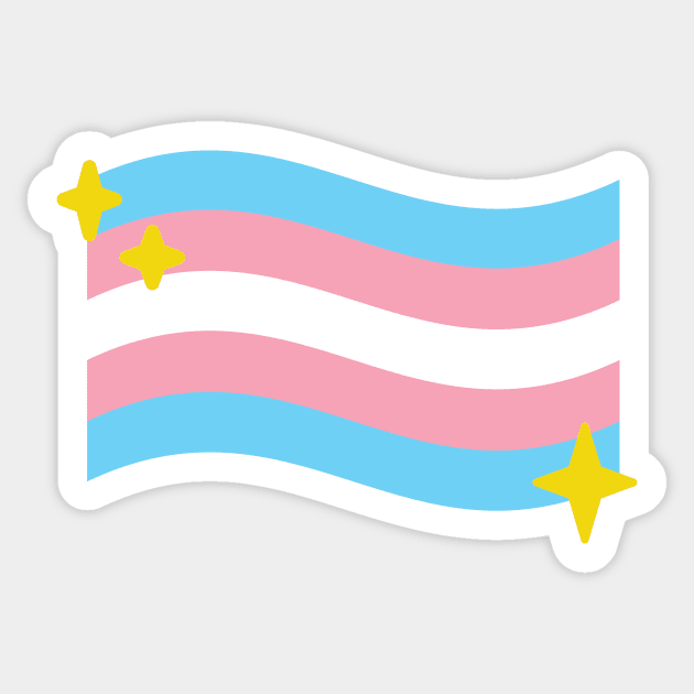 Trans Pride Flag Sparkle Emoji Sticker by lavenderhearts